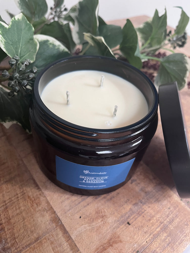 Brown Pharmacy Jar Candle - Orange, Clove, Patchouli & Geranium