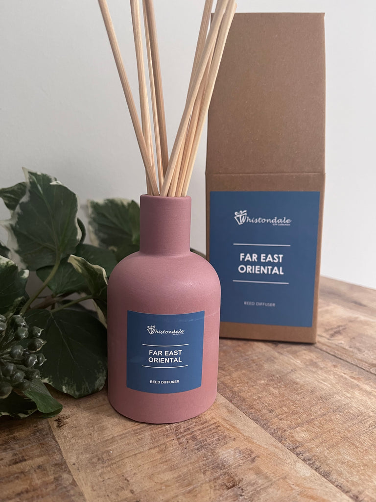 Ceramic Reed Diffuser Kit in Terracotta - Far East Oriental Scent