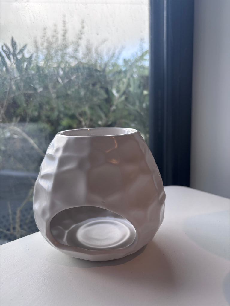 Chisseled Matt White Wax Melt Burner