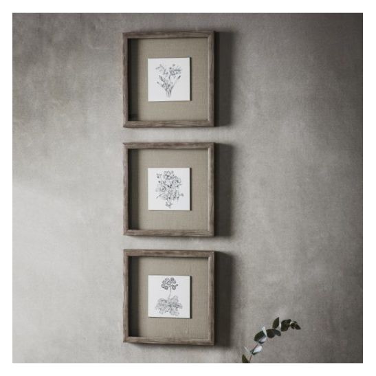 Monochrome Botanical Framed Art - Design 1