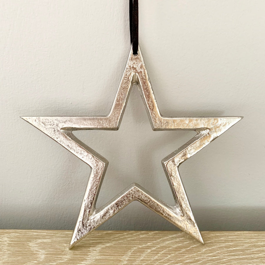 Raw Nickel Finish Star - 20CM