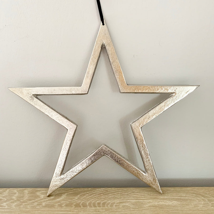 Raw Nickel Finish Star - 30CM