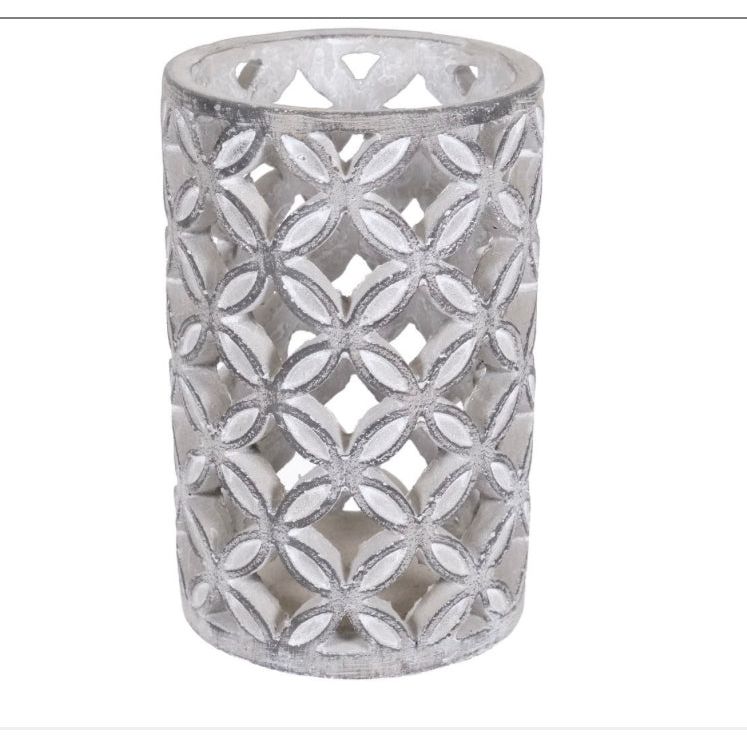 Geometric Stone Candle Holder - Large