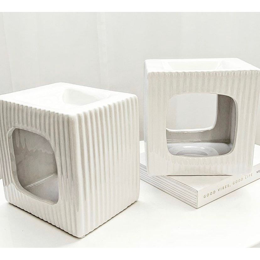 Talin Ribbed Ceramic Wax Burner