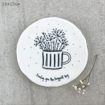 Flowers in Mug  - Ceramic Round Coaster