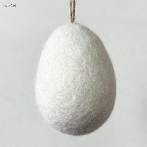 Plain Felt Egg in Cream - Easter Decoration