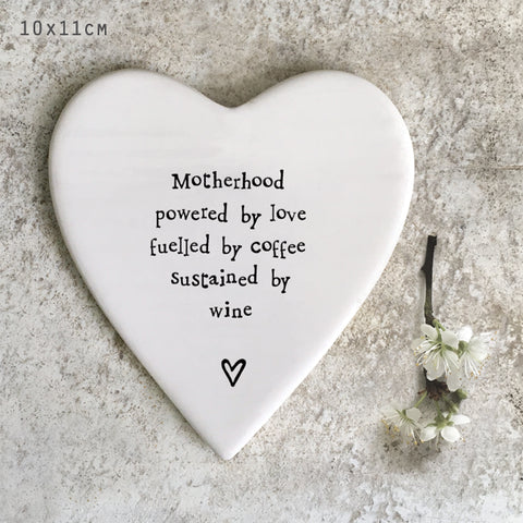Motherhood - Ceramic Heart Coaster