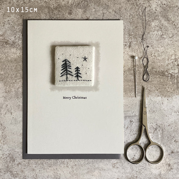 Embroidered Card-Merry Christmas