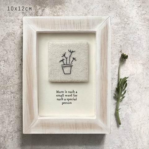 Embroidered Square Picture -Mum