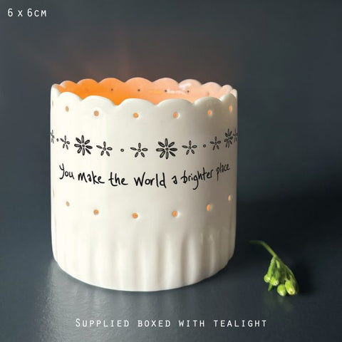 Scallop tea light holder - You make the world a brighter place