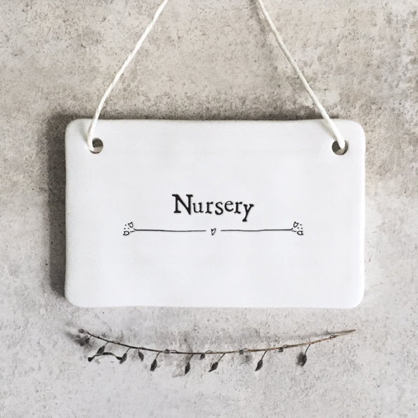 Mini Ceramic Sign - Nursery