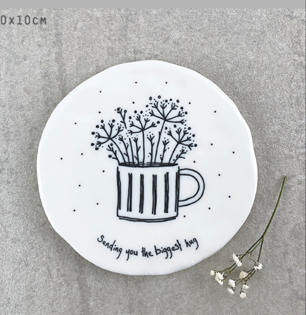 Flowers in Mug  - Ceramic Round Coaster