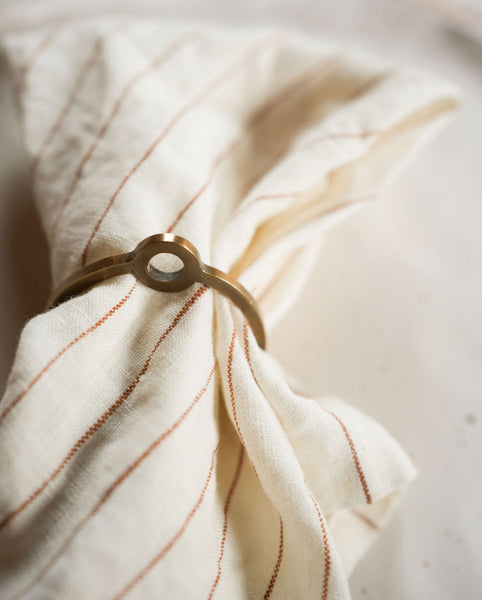 Brass O Napkin Ring Set of 4