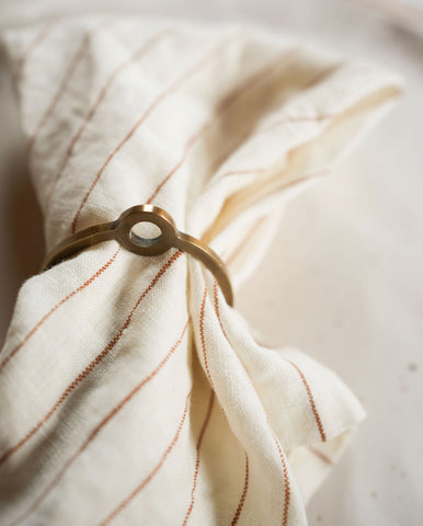 Brass O Napkin Ring Set of 4