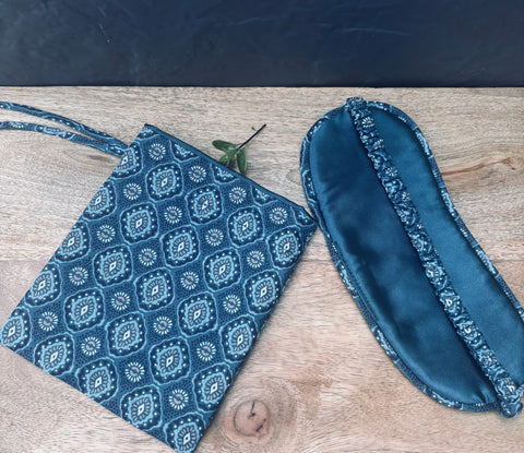Eye Mask with Matching Cotton Bag