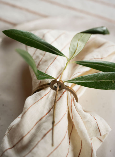 Brass O Napkin Ring Set of 4