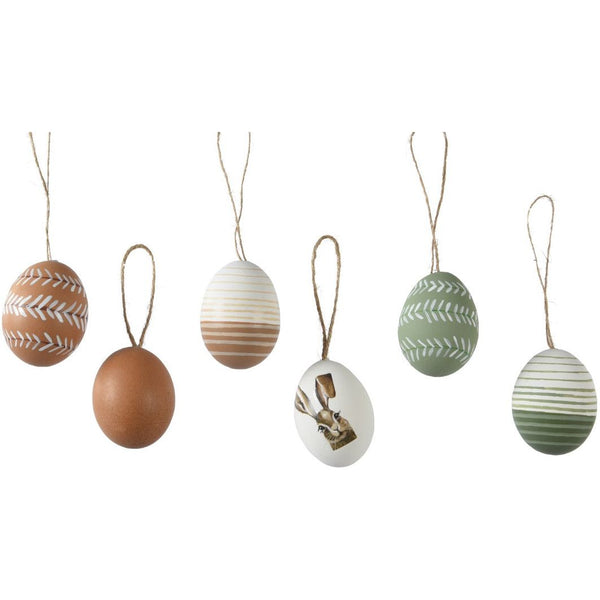 Set of 12 Hanging Egg Decorations