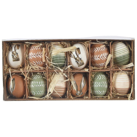 Set of 12 Hanging Egg Decorations