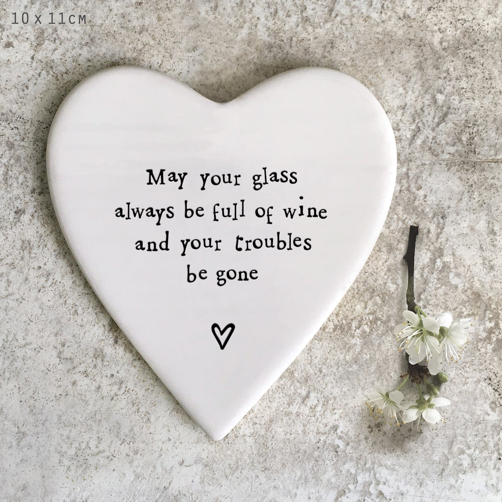May glass be full of wine - Ceramic Coaster