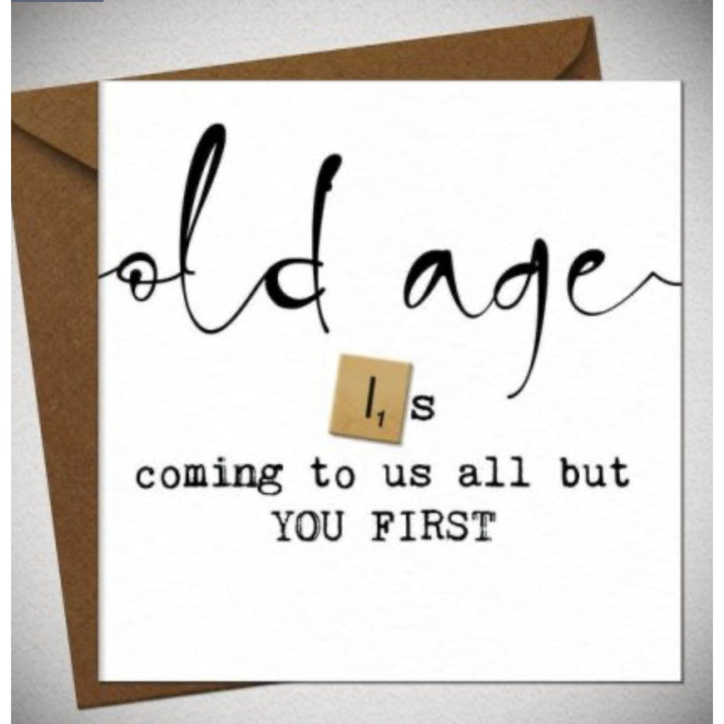 Old Age Scrabble Card