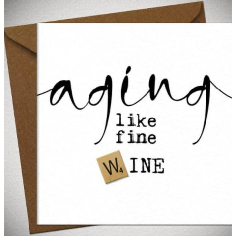 Fine Wine Scrabble Card