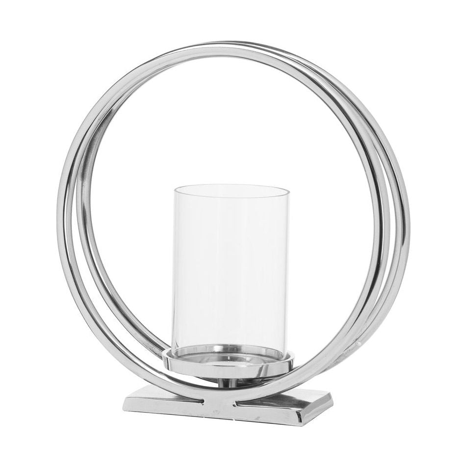 Silver Twin loop Candle Holder