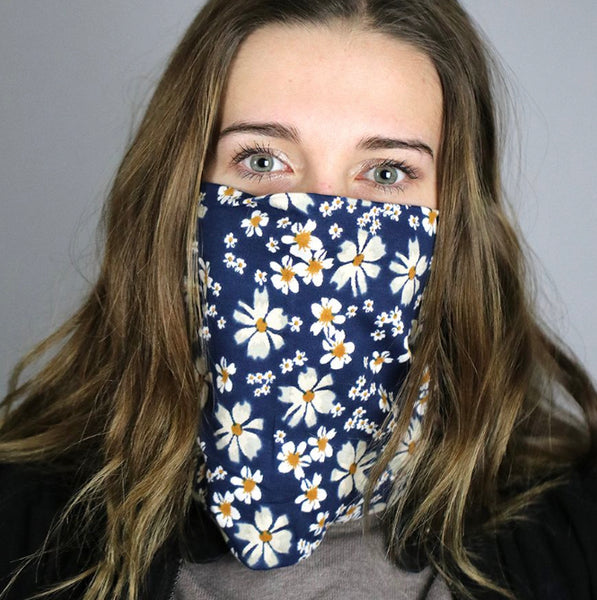 Multi-way Jersey Snood - Navy Floral