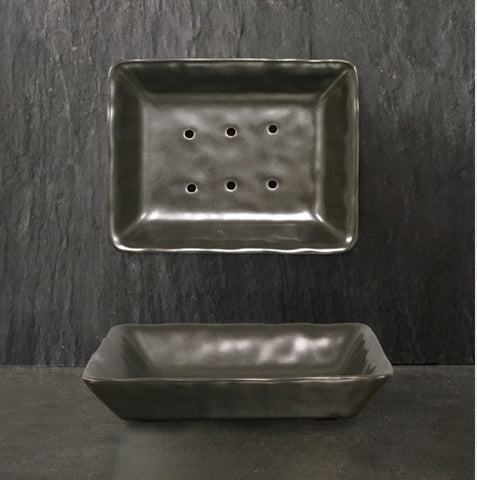 Porcelain Soap Dish - Matt Black