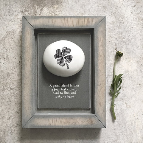 Pebble picture-Four Leaf Clover