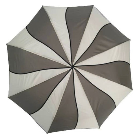 Charcoal & Cream Swirl Folding Umbrella