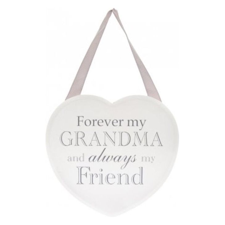 Forever My Grandma White Heart Plaque