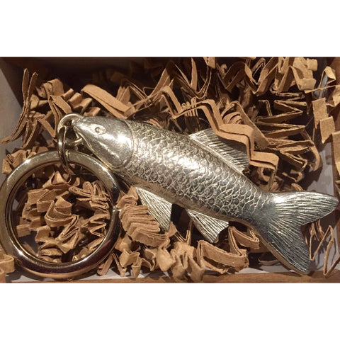 Hand Cast Pewter Fish Key Ring