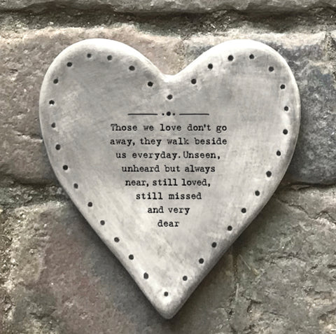 Rustic Porcelain Coaster - Those we love don't go away