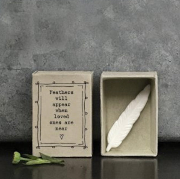 Matchbox Token Gift - Feathers will appear when loved ones are near