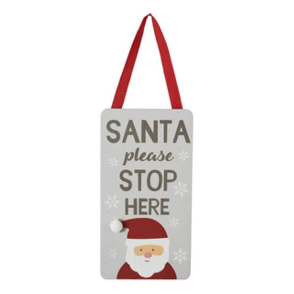 Santa Please Stop Here Sign