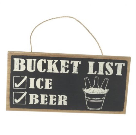 Wooden Bucket List Sign