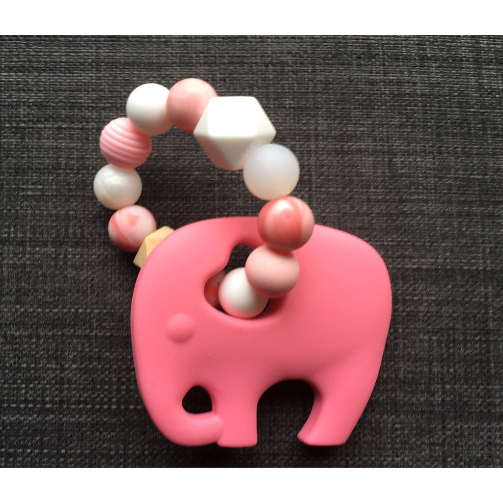 Elephant Baby Teether - Pink